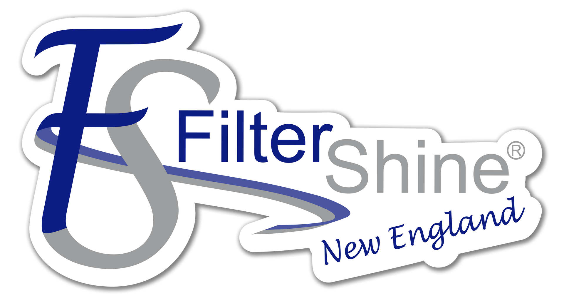 A Blue And Gray Logo For Filter Shine New England