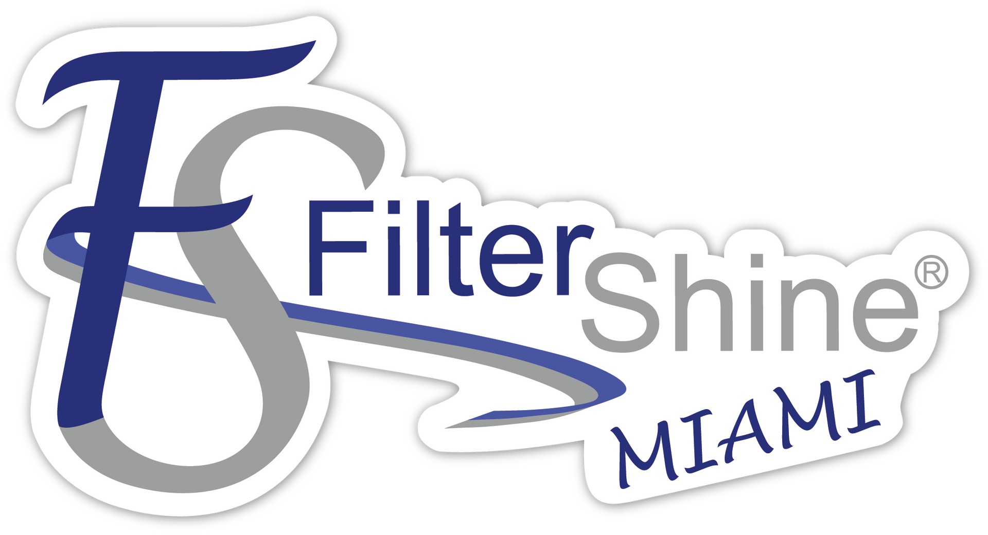 Logo for FilterShine Miami, featuring stylized 