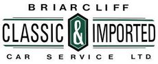 The logo for briarcliff classic & imported car service ltd