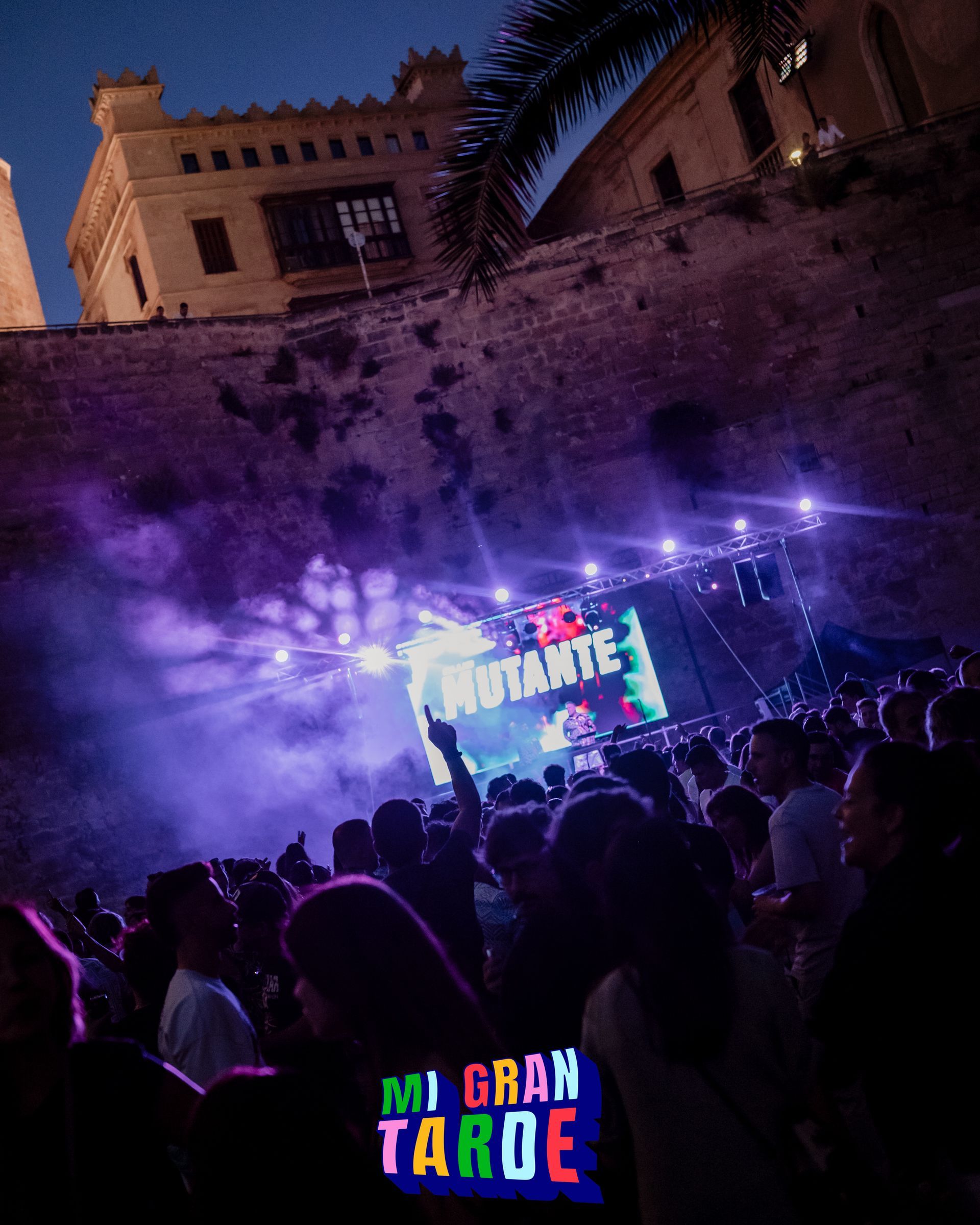 Una multitud de personas en un concierto de mi gran taroe