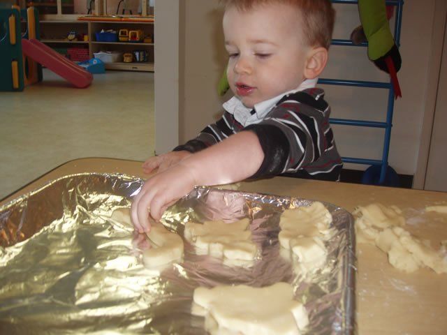 Toddler baking cookies - My Second Home - Concord, CA
