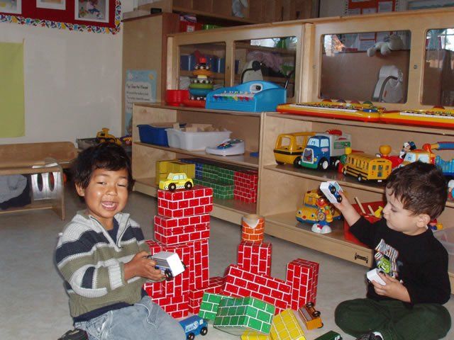 Kids playing with blocks and toy cars - My Second Home - Concord, CA