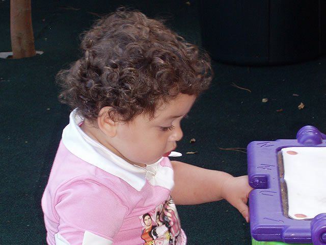 Curly toddler playing - My Second Home - Concord, CA