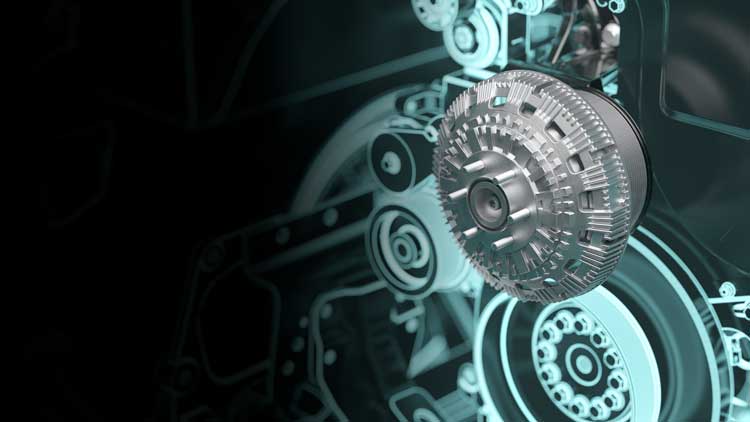 A close up of a machine with a fan attached to it.