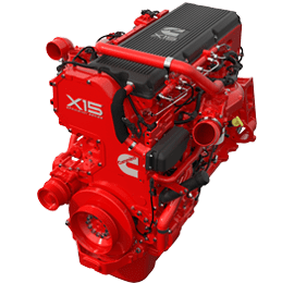 A red engine with the word x15 on it