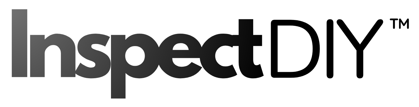 InspectDIY logo in black and white, with the word 