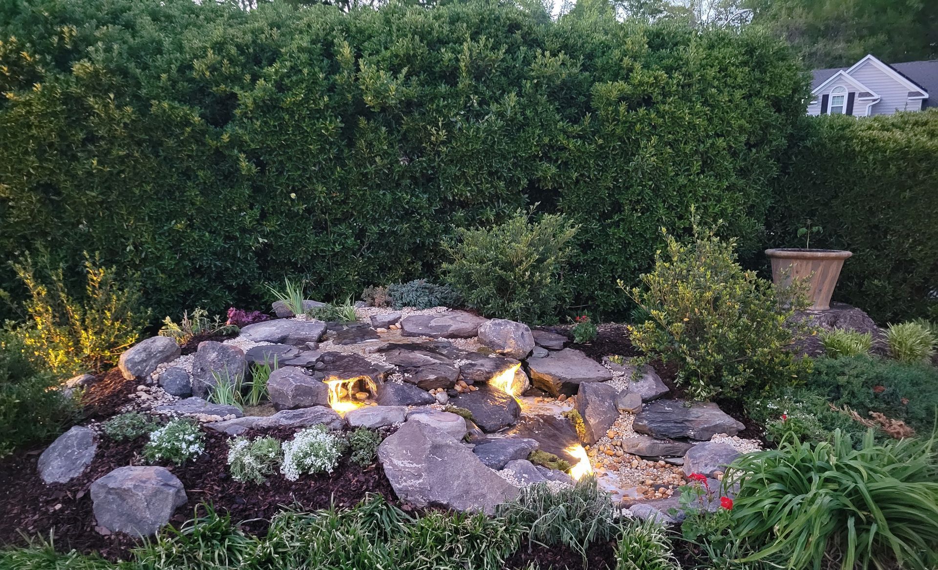 backyard waterfall