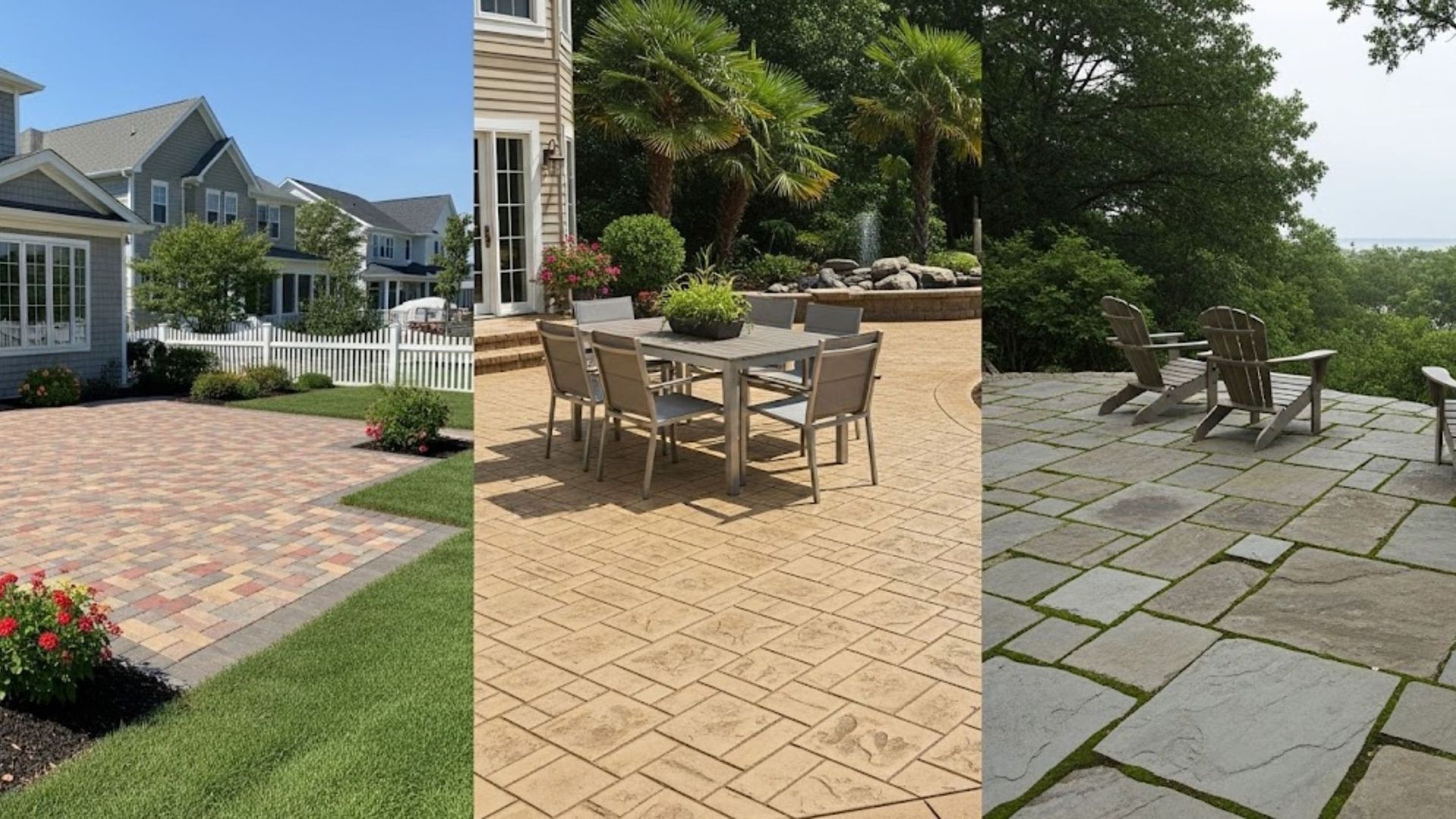 What’s the Difference Between Pavers, Concrete, and Natural Stone for a Hampton Roads Patio?