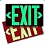 Photoluminescent Exit Sign Aluminum - Glow in the Dark