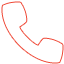Red phone handset.