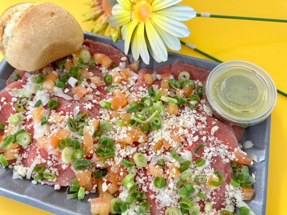 Assiette de carpaccio de boeuf