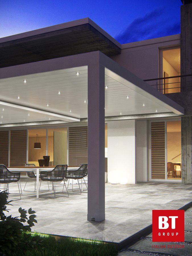 Il logo del gruppo bt è sul lato di una casa