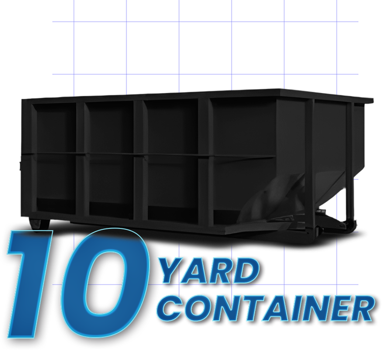 A 10 yard container is shown on a graph