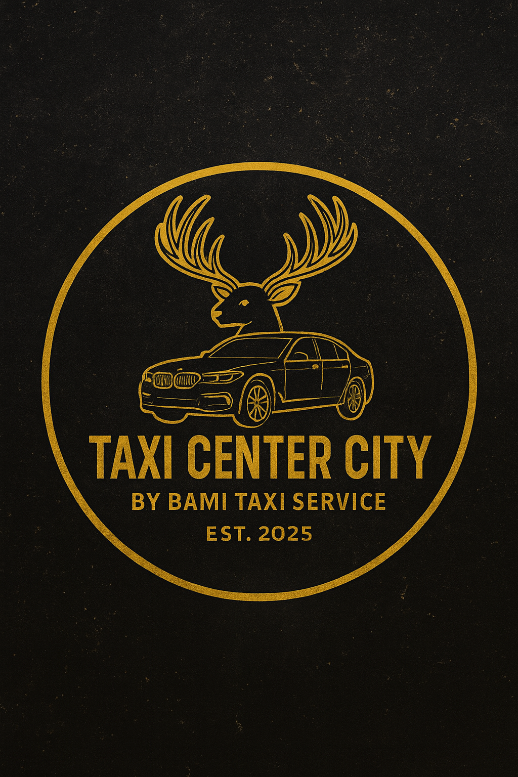 A logo for bamiride airport taxi and car service