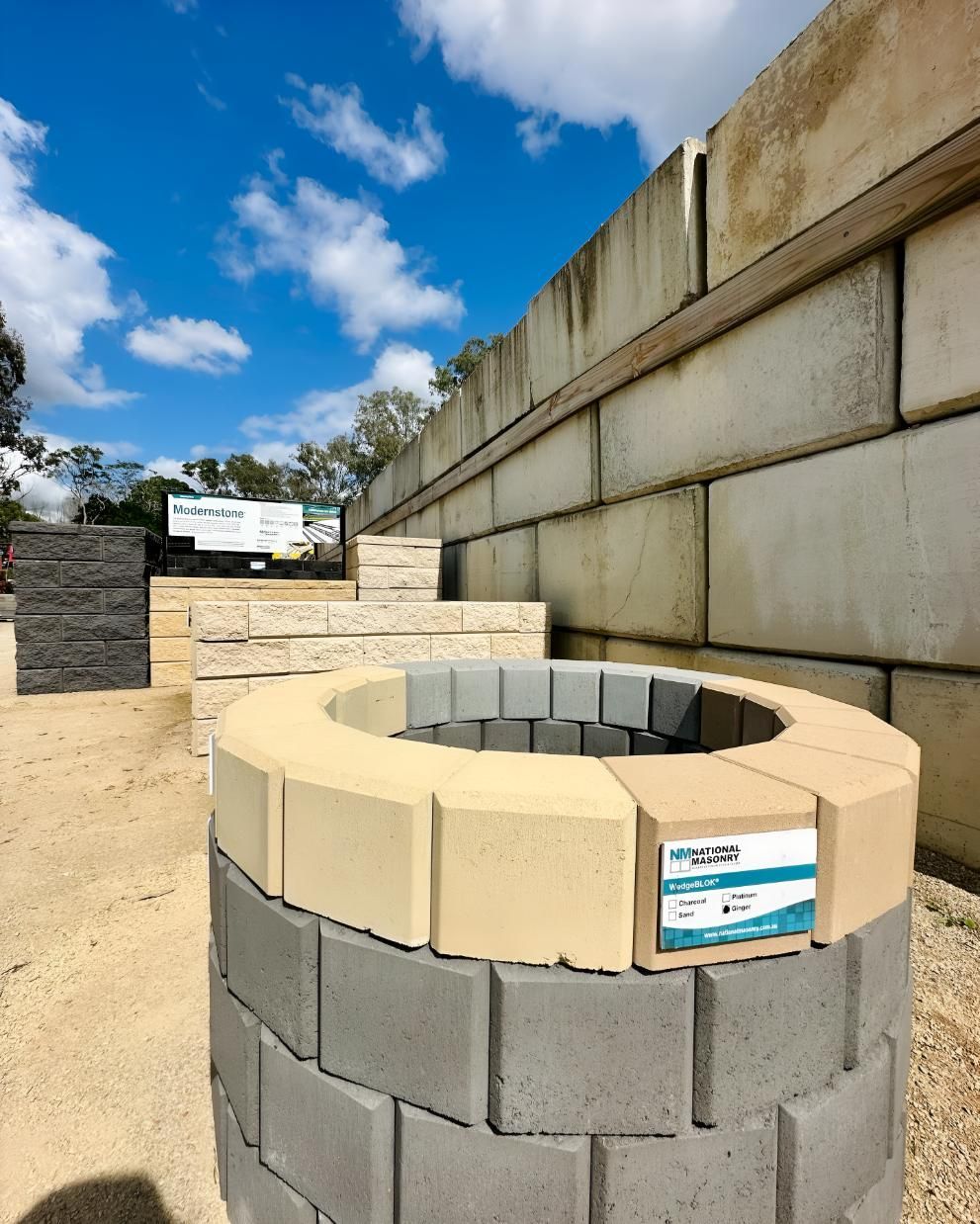 A Circle of Bricks With a Label That Says 'bricks' on It — Black Rock Garden Centre In Tyagarah, NSW