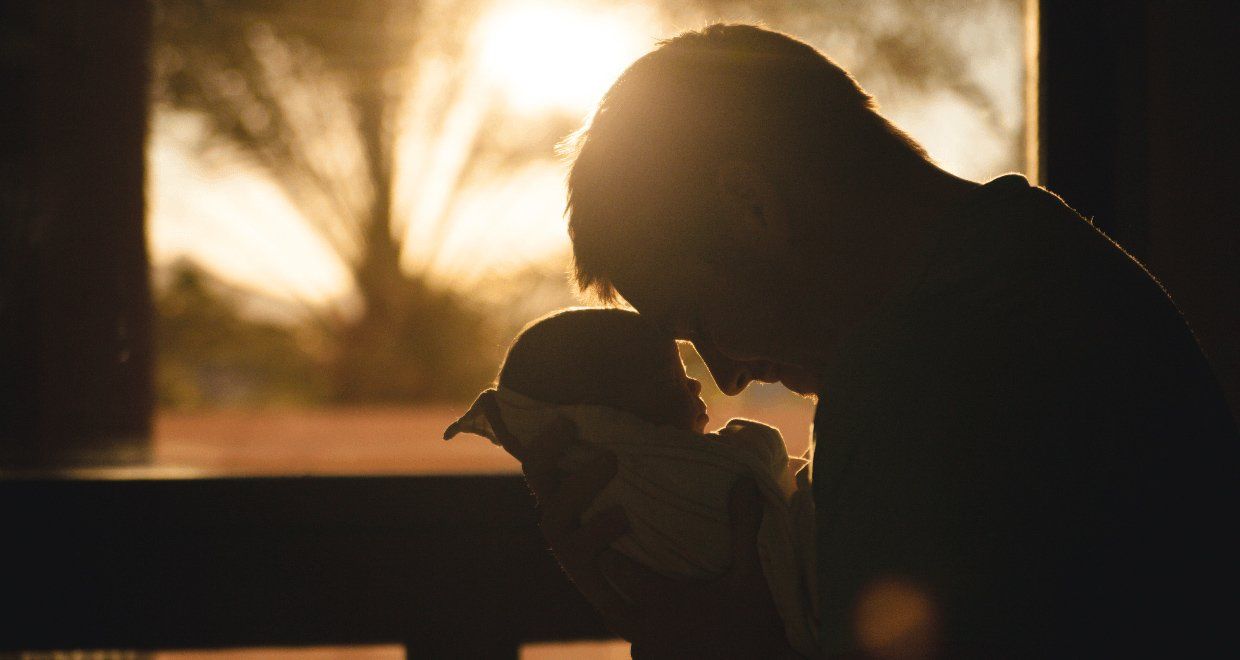 father and baby
