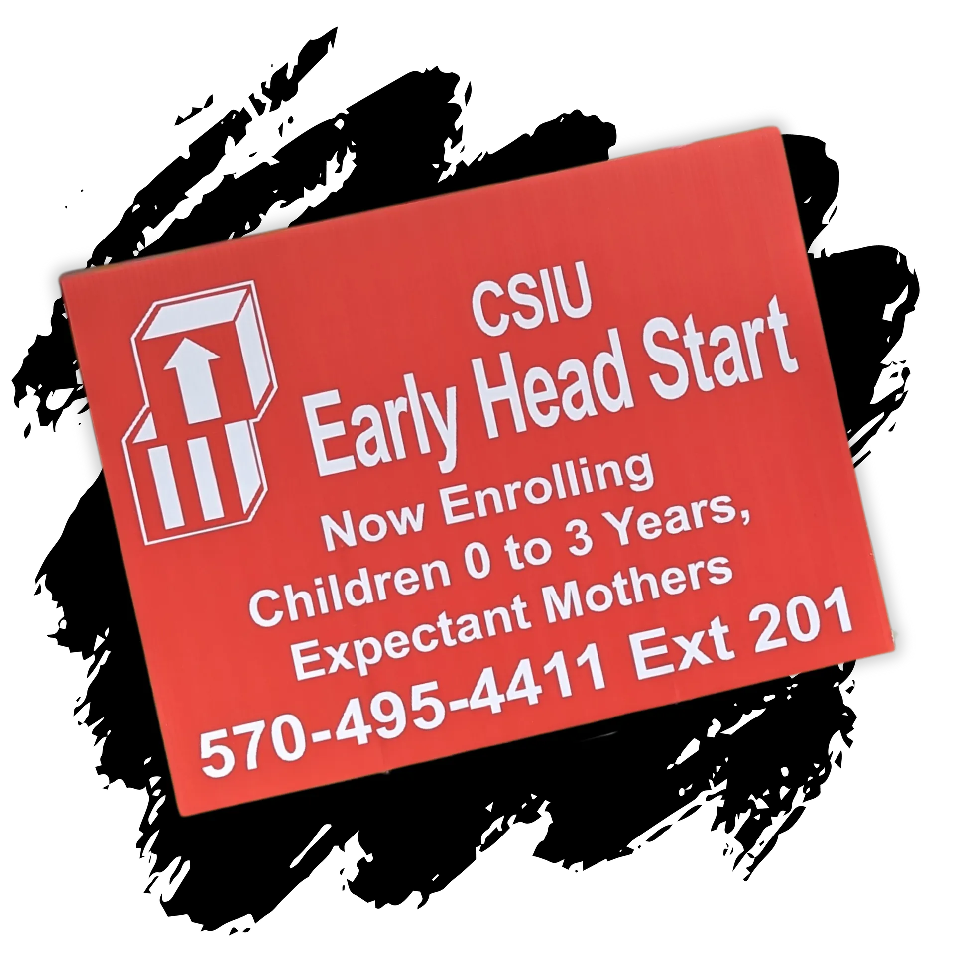 A red sign that says csu early head start