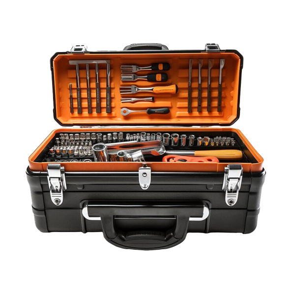 A toolbox with a lot of tools in it
