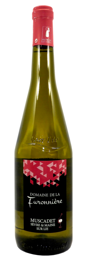 Une bouteille de vin avec un bouchon rouge sur fond blanc.