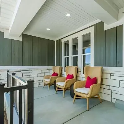 Beautiful concrete porch for customer in Wallaceville.