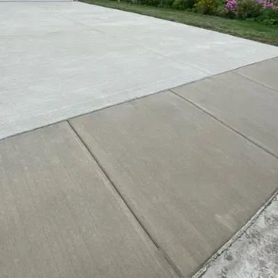 Broom-finish concrete path in Truby King.