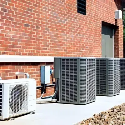 Commercial concrete pad for AC units and backup generator in Brown Owl.