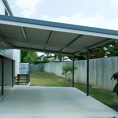 Concrete carport installed. Providing a durable and functional parking or storage solution in Woburn.