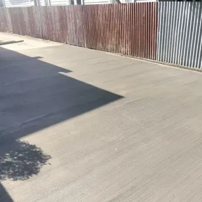 Front view of a concrete driveway in Epuni, Lower Hutt, poured and placed by our driveway builders.