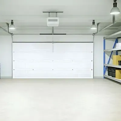 Concrete floor installed in a car garage for a customer living in Moera.