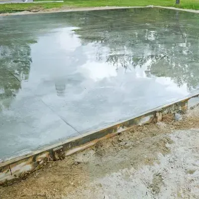 concrete slab for a shed in Elderslea.