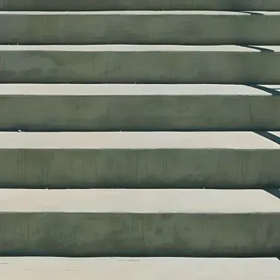 Multiple concrete steps, installed for a large construction project in Hutt Central, Lower Hutt.