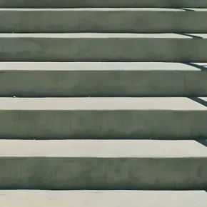 Multiple concrete steps, installed for a large construction project in Hutt Central, Lower Hutt.