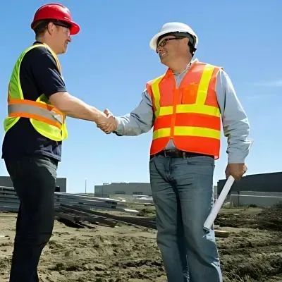 Concrete contractor and city inspector with building consent in Te Marua.