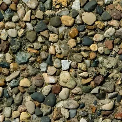 Close-up of exposed aggregate patio in Naenae.