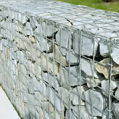 Gabion wall construction for a retaining wall in Muritai.