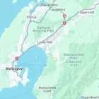 Map showing Lower Hutt and Upper Hutt concrete services coverage area in the Wellington region and theHutt Valley.
