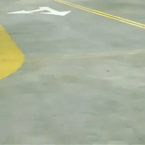 New concrete car park with parking lines in Stokes Valley, Lower Hutt for a local business.