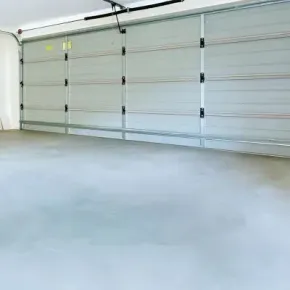Newly poured concrete floor for an interior car garage for a customer in Stokes Valley.