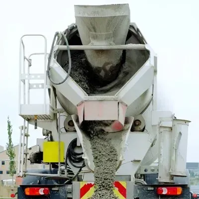 Ready-mix concrete truck pouring cement flooring at the construction site, Hutt Central, Lower Hutt, Wellington region.