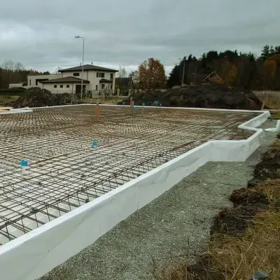 Reinforced steel foundation for a commercial building in Elderslea.