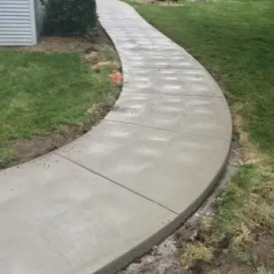 Swirl finish concrete path in Akatarawa.