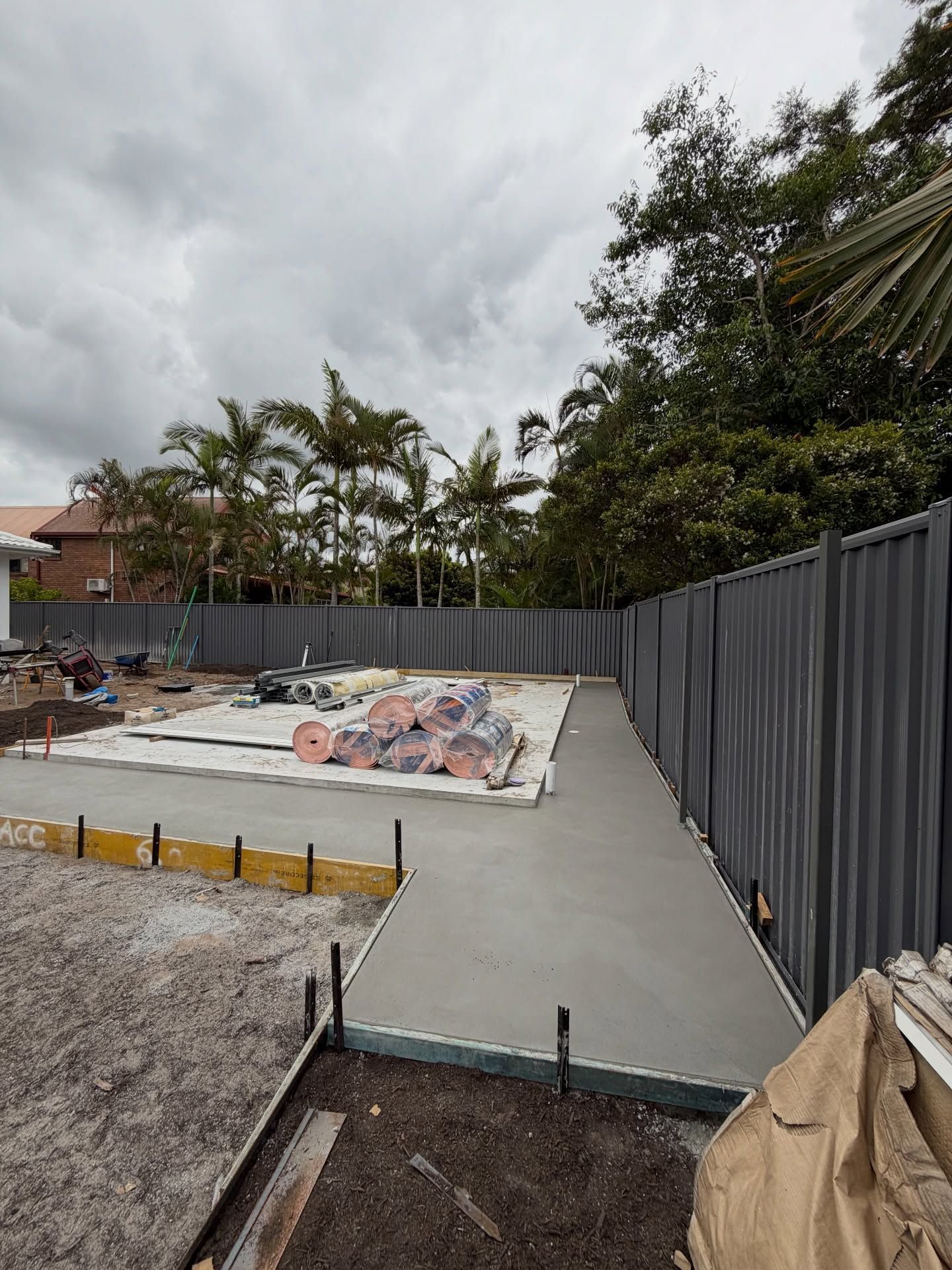 Concrete Foundation and Pathway Under Construction — All Concrete Creations in Kingscliff, NSW