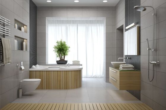 J&Z Bathroom Fitters Cardiff tiled modern bathroom