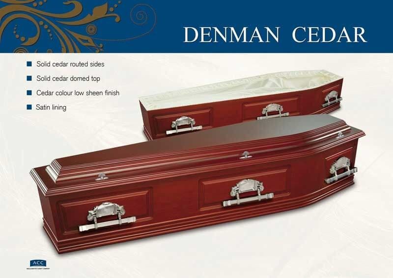 Two Cedar Caskets With Silver Handles — Finlayson & McKenzie Funeral Directors in Rockhampton City, QLD