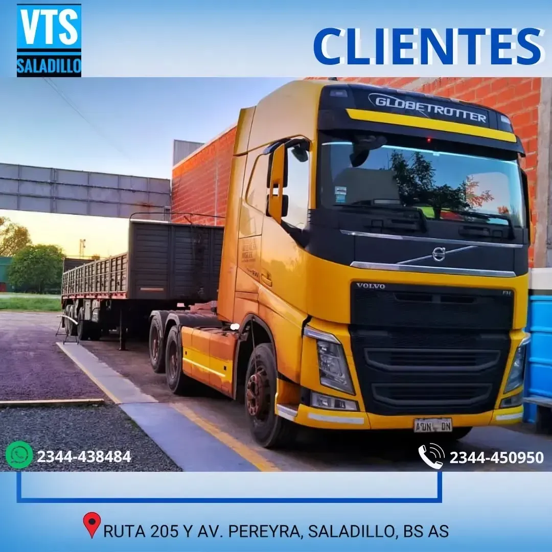 Yellow truck with trailer,
