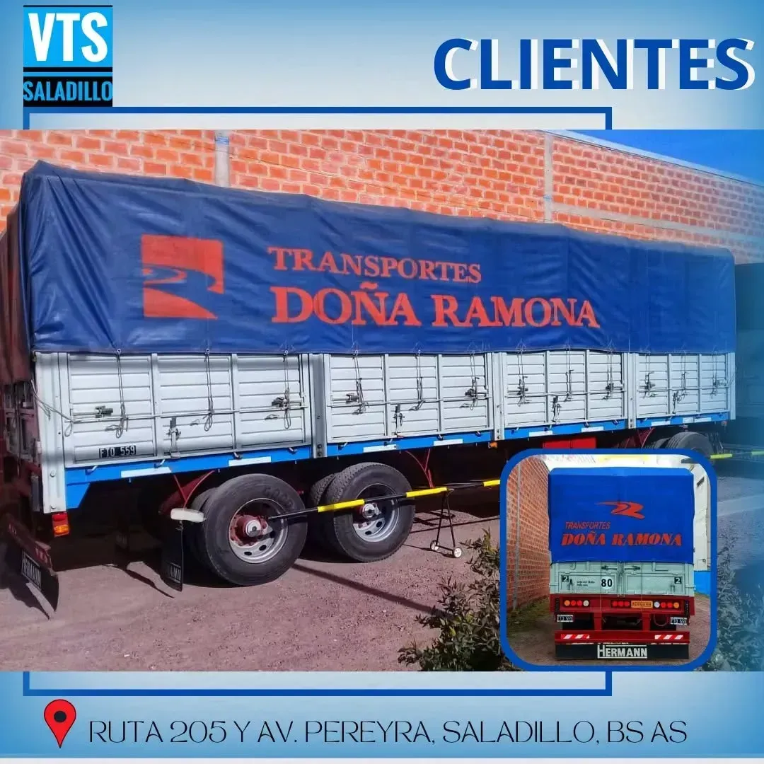 Blue truck trailer with