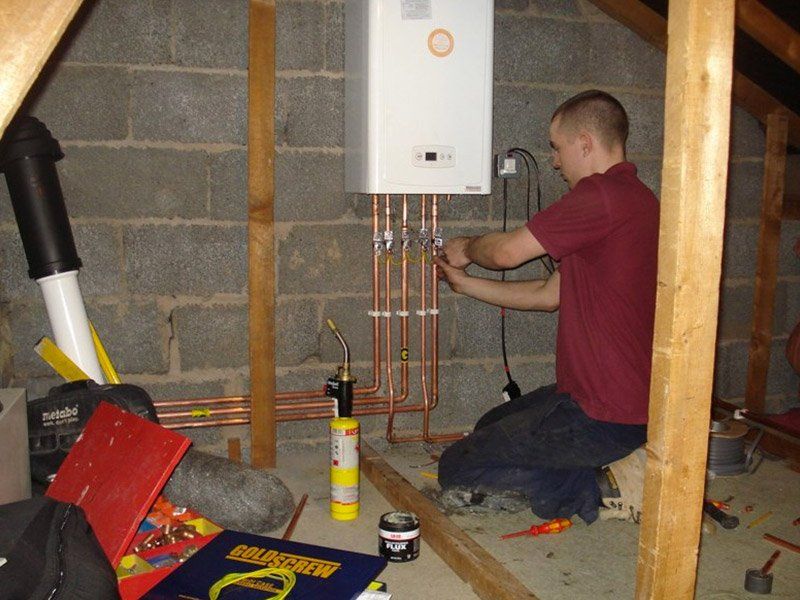 boiler being installed