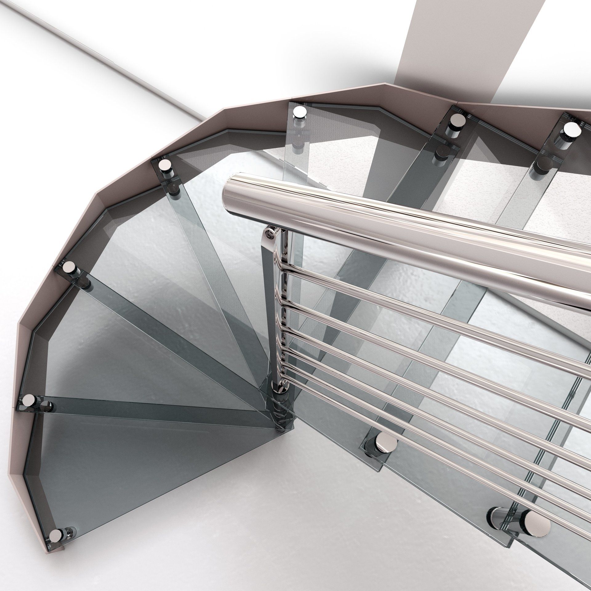 scala elicoidale in vetro