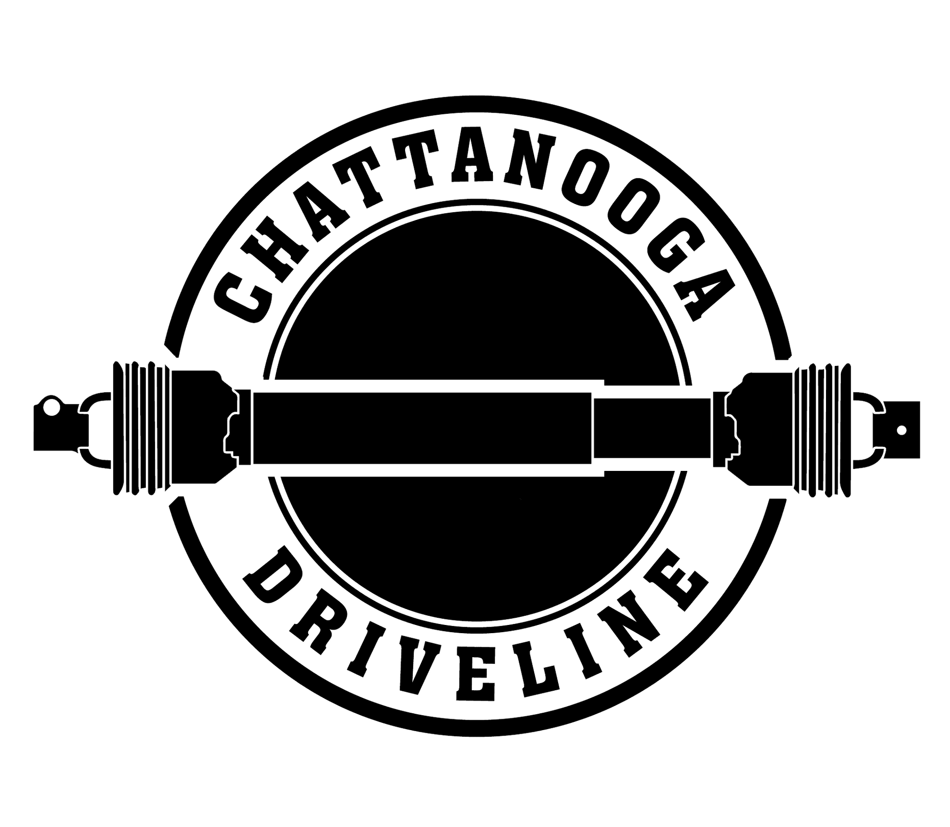 A black and white logo for a company called chattanooga driveline.