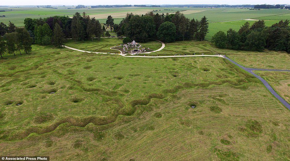 a cratered and scared landscape, the somme battlefield 100 years on